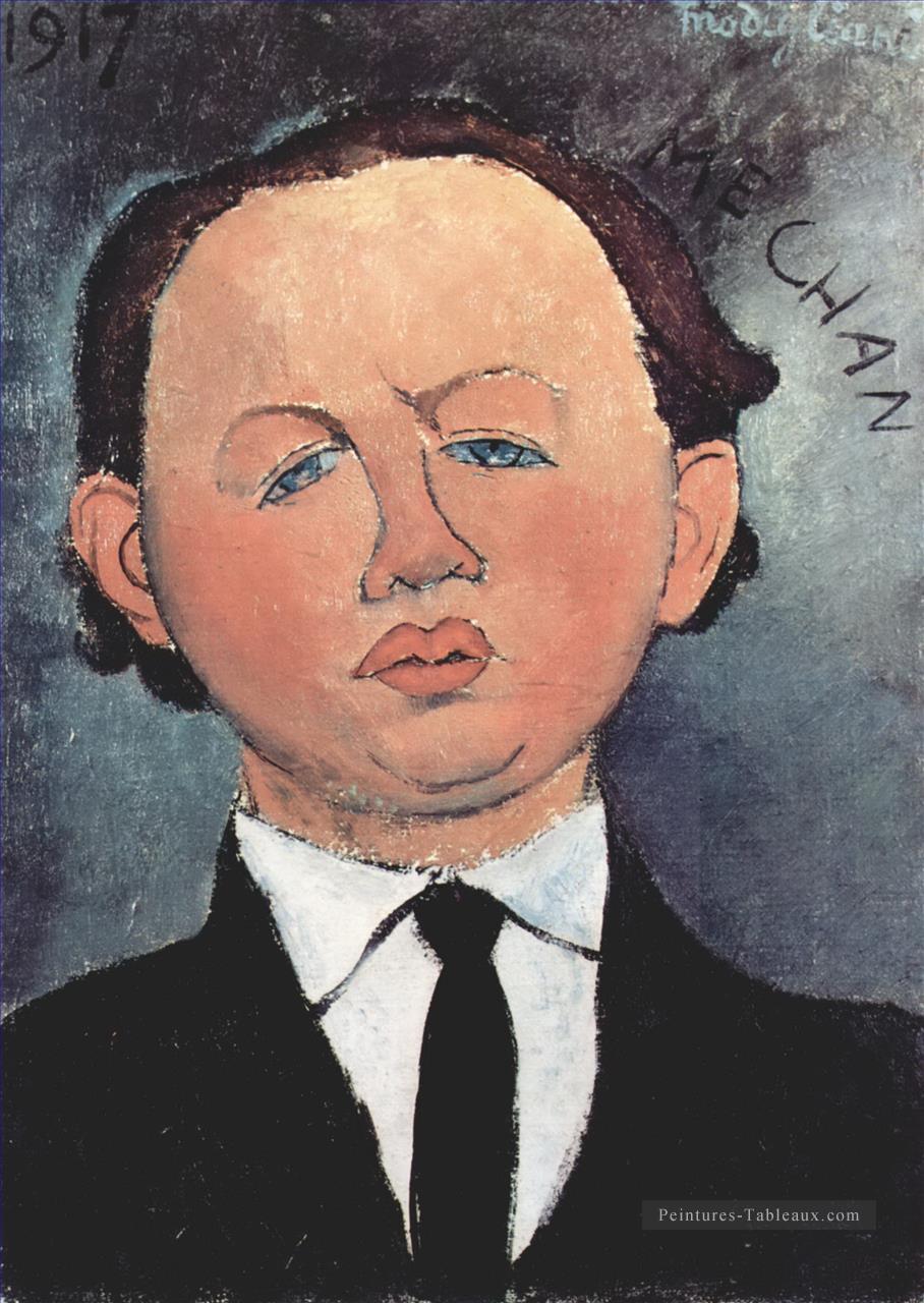 portrait de la mécanique 1917 Amedeo Modigliani Peintures à l'huile